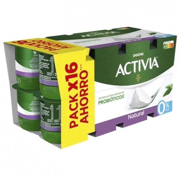 Bífidus desnatado natural Danone Activia pack de 16 unidades de 120 g. - 1.92 kg - Imagen del producto en Findit