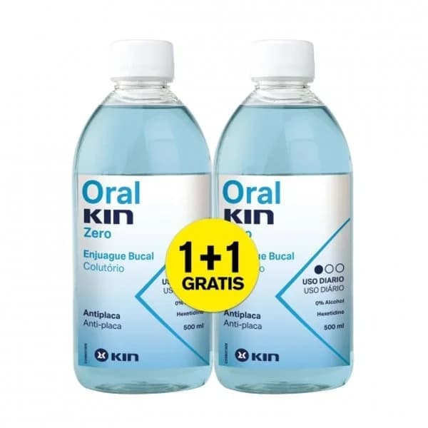 Enjuague bucal Oral Kin Zero pack de 2 unidades de 500 ml. - 1 l - Imagen del producto en Findit