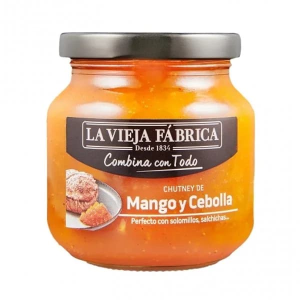 Salsa chutney de mango y cebolla La Vieja Fábrica sin gluten tarro 280 g. - 0.28 kg - Imagen del producto en Findit