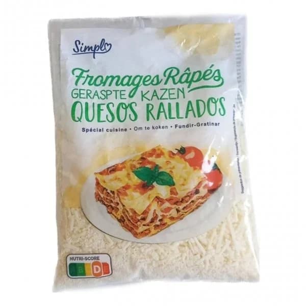 Queso rallado mix Simpl 200 g. - 0.2 kg - Imagen del producto en Findit