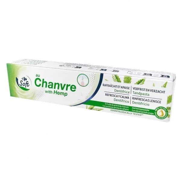 Dentífrico con aceite de semilla de cáñamo Carrefour Soft 75 ml. - 1 ud - Imagen del producto en Findit