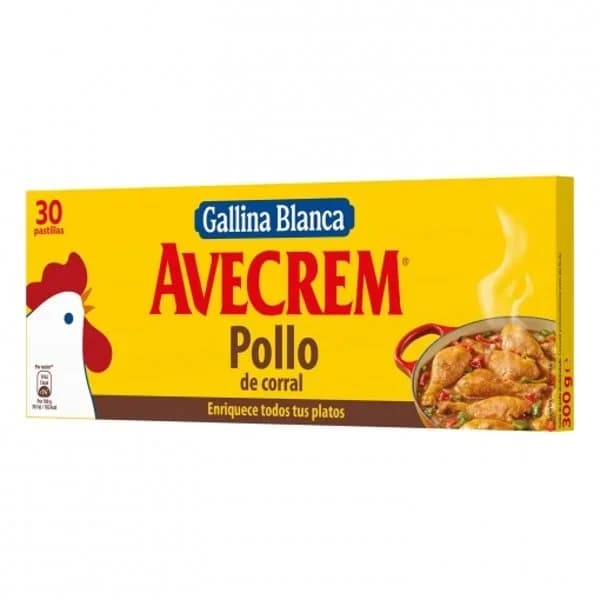Caldo de pollo Avecrem Gallina Blanca sin gluten 30 pastillas - 0.3 kg - Imagen del producto en Findit