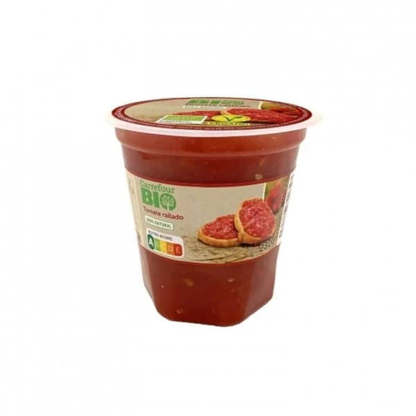 Tomate natural rallado ecológico Carrefour Bio 230 g - 1 ud - Imagen del producto en Findit