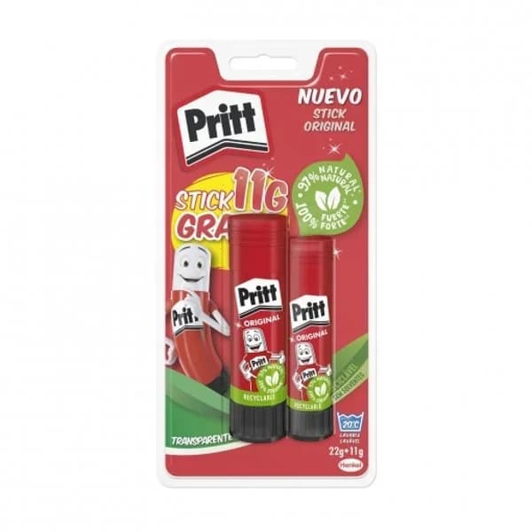 Stick 22gr +  Stick 11gr Pritt - 1 ud - Imagen del producto en Findit