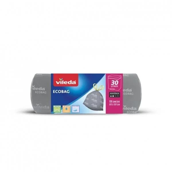 Bolsas de Basura Autocierre Vileda Ecobag 30 l. 15 ud - Gris - 14.94 ud - Imagen del producto en Findit