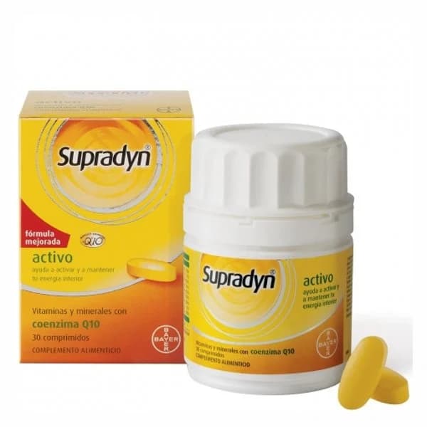 Complemento vitamínico con coenzima Q10 Supradyn Activo Bayer 30 ud. - 1 ud - Imagen del producto en Findit