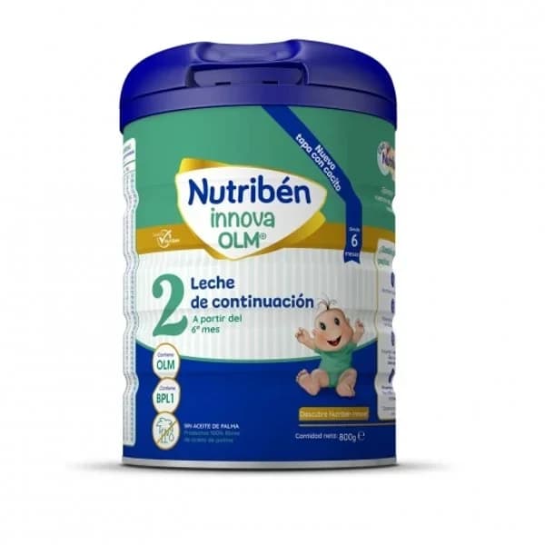 Leche infantil de continuación desde 6 meses en polvo Nutribén Innova 2 sin aceite de palma lata 800 g. - 0.8 kg - Imagen del producto en Findit
