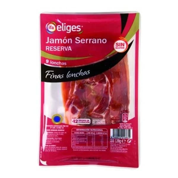 Jamóm serrano en lonchas 120 g - 0.12 kg - Imagen del producto en Findit