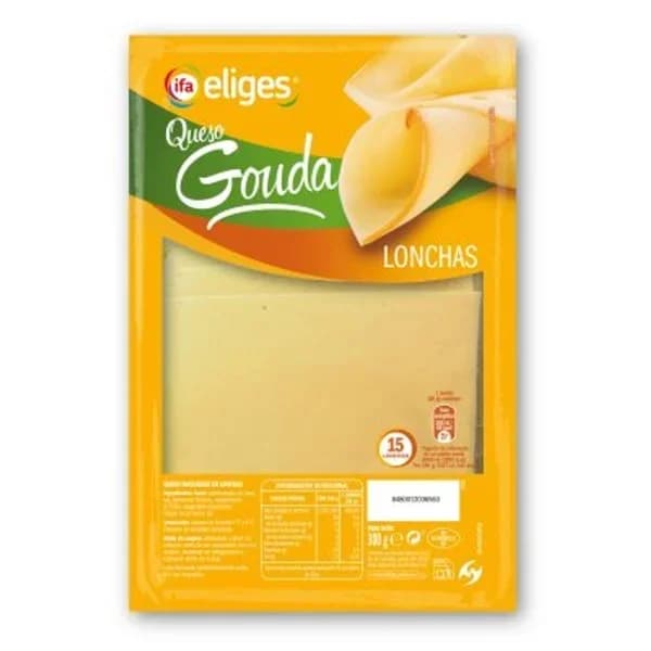 Queso gounda lonchas 300 g - 0.3 kg - Imagen del producto en Findit