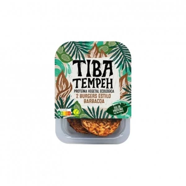 Burguers estilo barbacoa ecológicas Tiba Tempeh 200 g. - 0.2 kg - Imagen del producto en Findit