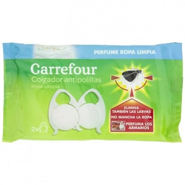 Colgador antipolillas ropa limpia Carrefour 2 ud. - 2.01 ud - Imagen del producto en Findit