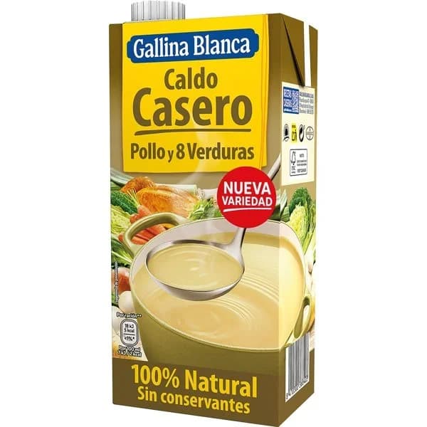 Caldo de Pollo con 8 Verduras - 1 l - Imagen del producto en Findit