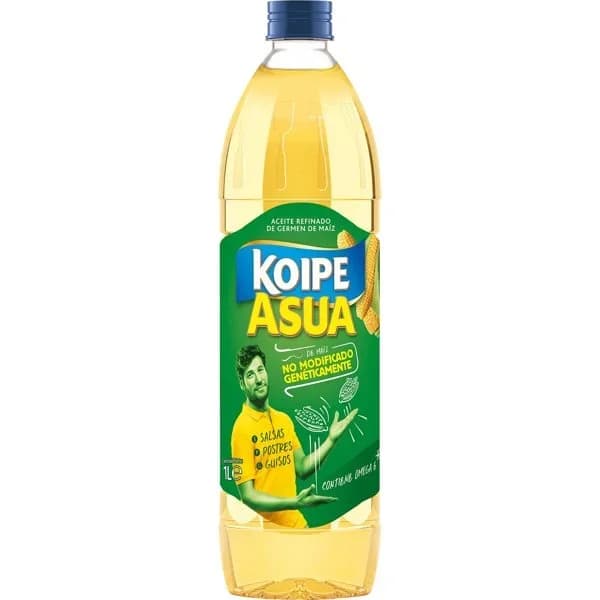 Aceite de maíz KOIPE Asua, botella 1 litro - 1 l - Imagen del producto en Findit