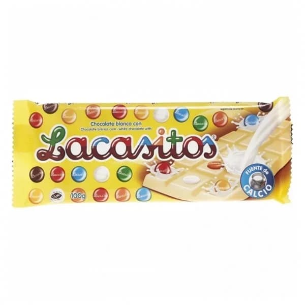 Chocolate blanco con lacasitos LACASITOS, tableta 100 g - 0.1 kg - Imagen del producto en Findit