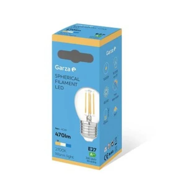 Bombilla led esférica filamentos 4W E27 - 1 ud - Imagen del producto en Findit
