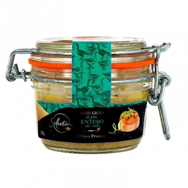 Foie Gras de Pato Entero del Sud-Ouest Carrefour 125 g - 0.12 kg - Imagen del producto en Findit