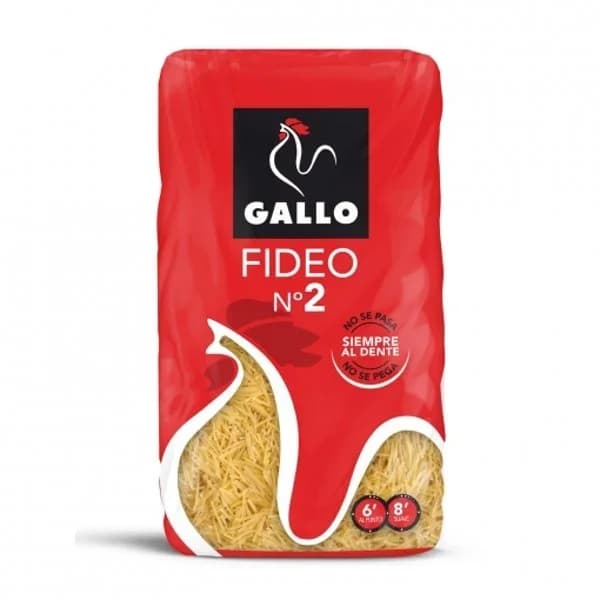 Fideo Nº 2 GALLO, paquete 450 g - 0.45 kg - Imagen del producto en Findit
