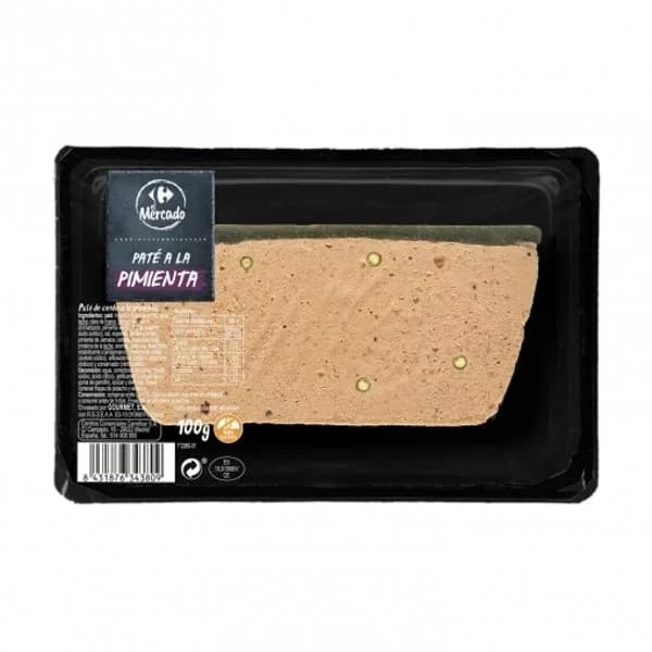 Paté a la pimienta Carrefour El Mercado sin gluten 100 g. - 0.1 kg - Imagen del producto en Findit