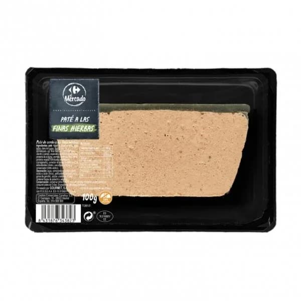 Paté a las finas hierbas Carrefour El Mercado sin gluten 100 g. - 0.1 kg - Imagen del producto en Findit