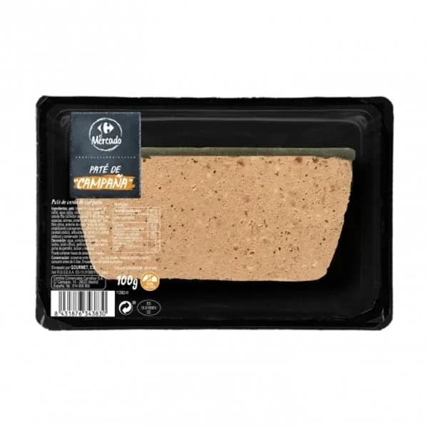 Paté de campaña Carrefour El Mercado sin gluten 100 g. - 0.1 kg - Imagen del producto en Findit