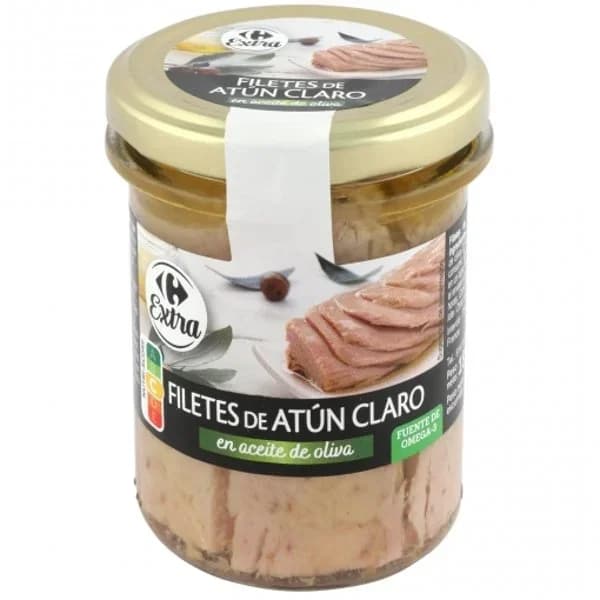 Atún claro en aceite de oliva Carrefour Extra 140 g. - 0.13 kg - Imagen del producto en Findit