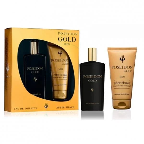 Estuche Poseidon Gold: colonia 100 ml y after shave 100 ml. - 1 ud - Imagen del producto en Findit