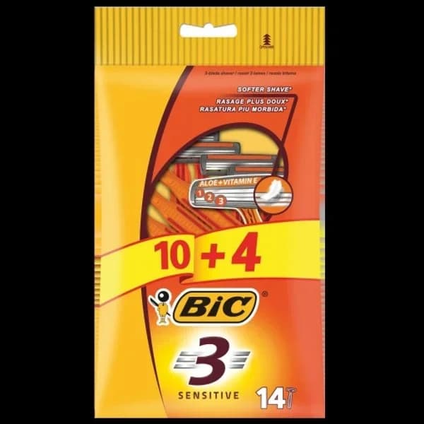 Maquinilla desechable BIC 3 Sensitive, pack 10+4 uds - 14.15 ud - Imagen del producto en Findit