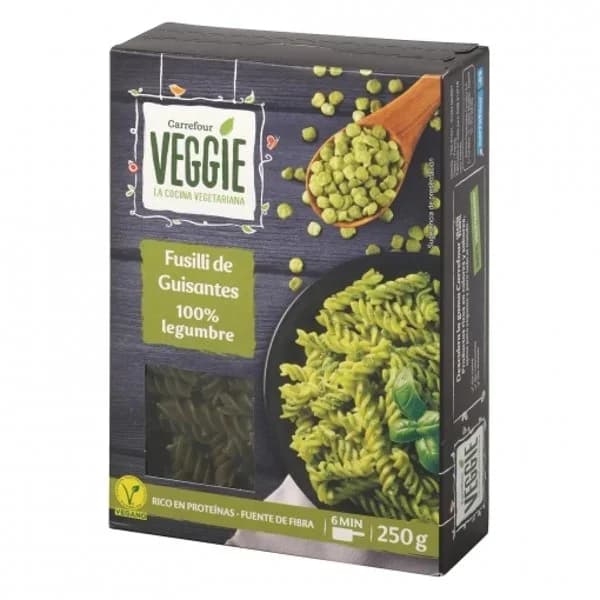 Pasta fusilli vegal de guisante Sensation Carrefour sin gluten 250 g. - 0.25 kg - Imagen del producto en Findit