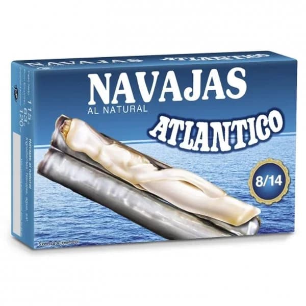 Navajas al natural 8/14 Atlántico 63 g. - 0.12 kg - Imagen del producto en Findit
