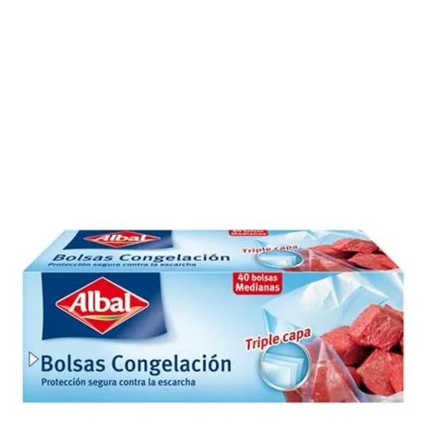 Bolsa para congelar mediana  ALBAL, caja 40 uds - 1 ud - Imagen del producto en Findit