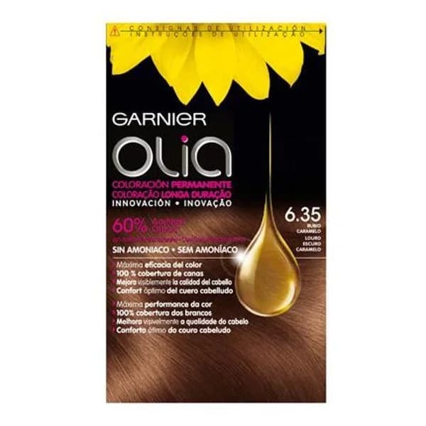 Tinte rubio caramelo N.6.35 OLIA, caja 1 ud - 1 ud - Imagen del producto en Findit