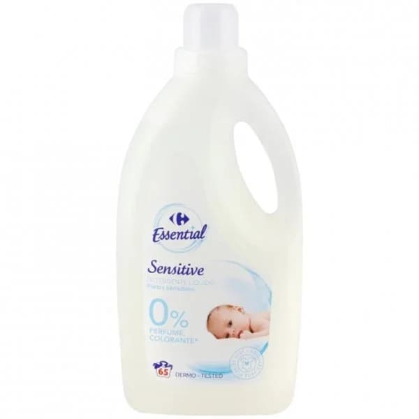 Detergente líquido bebé sensitive 0% Carrefour Essential 65 lavados - 65.62 ud - Imagen del producto en Findit