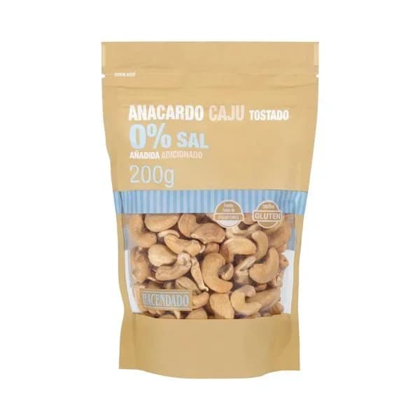 Anacardo tostado 0% sal añadida Hacendado - 0.2 kg - Imagen del producto en Findit
