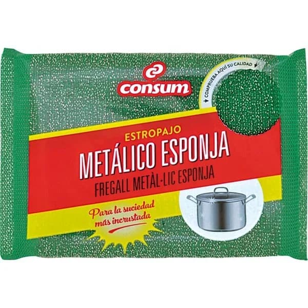 Estropajo Metálico con Esponja - 1 ud - Imagen del producto en Findit