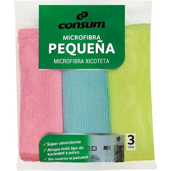 Bayeta Microfibra Pequeña - 3 ud - Imagen del producto en Findit