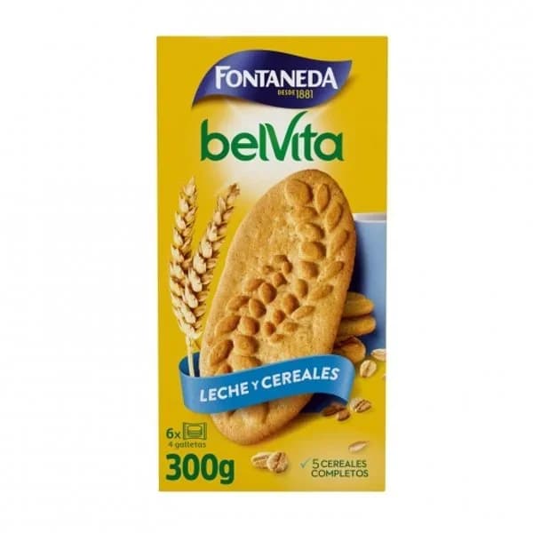 Galleta con leche y cereales FONTANEDA, caja 300 g - 0.3 kg - Imagen del producto en Findit