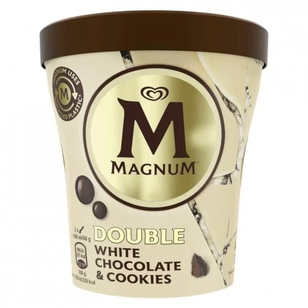 Helado de chocolate blanco&cookies MAGNUM, tarrina 300 g - 0.3 kg - Imagen del producto en Findit