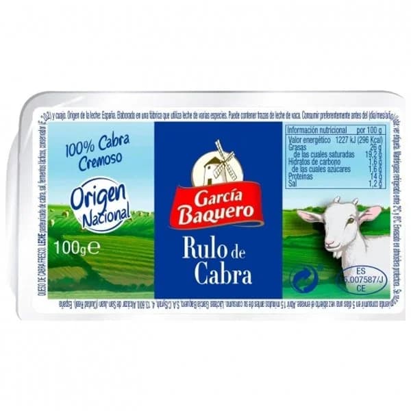 Queso rulo de cabra natural García Baquero 100 g. - 0.1 kg - Imagen del producto en Findit