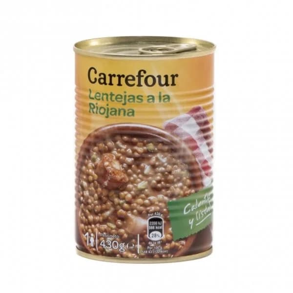 Lentejas a la riojana Original Carrefour 430 g. - 0.43 kg - Imagen del producto en Findit