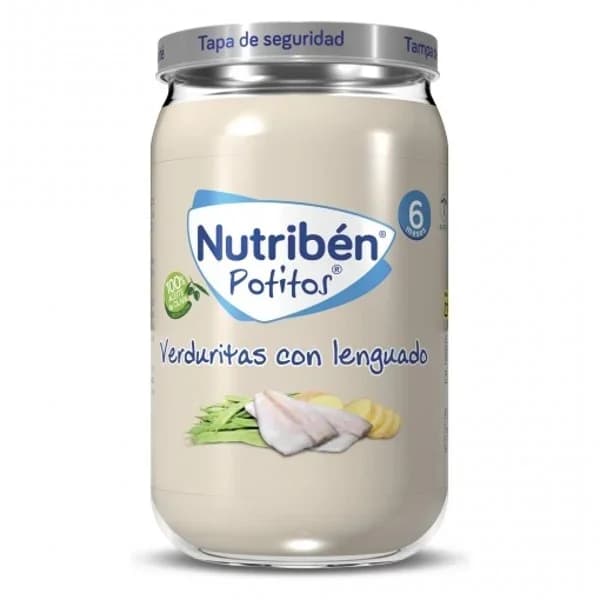 Potito de verduritas con lenguado NUTRIBEN, tarro 235 g - 0.25 kg - Imagen del producto en Findit