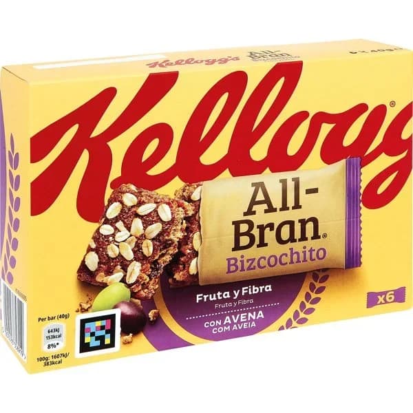 All-Bran bizcochito de fruta y fibra 6x40 g - 0.24 kg - Imagen del producto en Findit