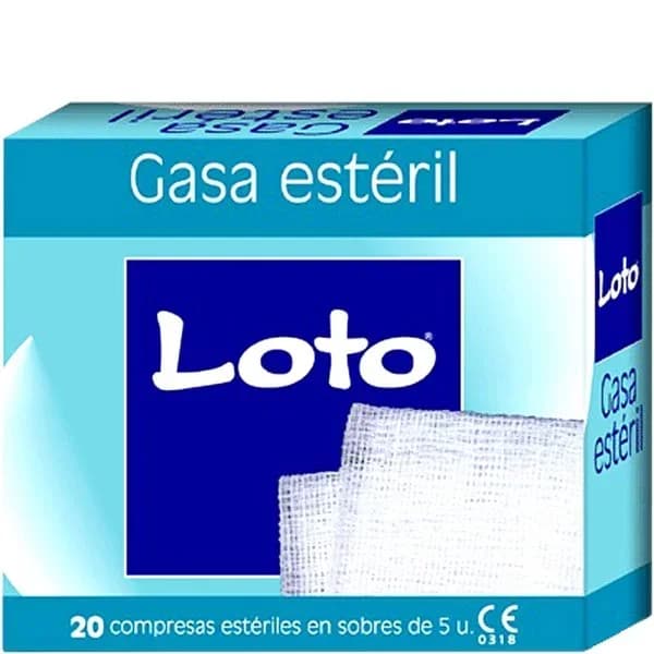 Apósitos gasa algodón 20x20 cm. Loto caja 20 ud. - 19.91 ud - Imagen del producto en Findit