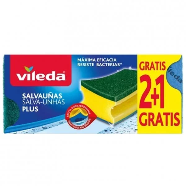 Salvauñas antibacterias VILEDA, pack 3 uds - 3 ud - Imagen del producto en Findit