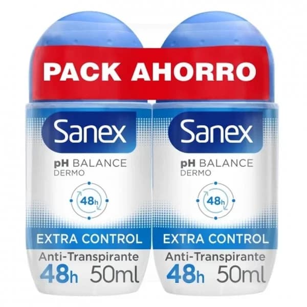 Desodorante act control en roll on SANEX, pack 2x50 ml - 0.1 l - Imagen del producto en Findit
