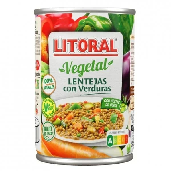 Lentejas con Verduras Lata - 0.42 kg - Imagen del producto en Findit