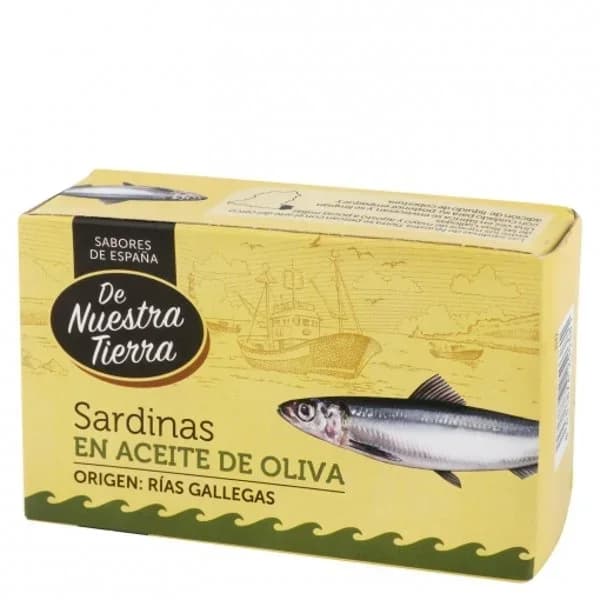 Sardinas en aceite oliva De Nuestra Tierra 80 g. - 0.08 kg - Imagen del producto en Findit