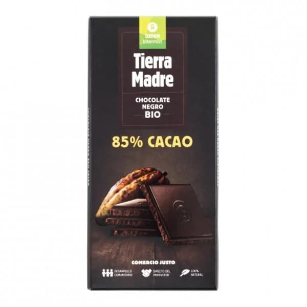 Chocolate negro 85% bio INTERMON OXFAM, tableta 100 g - 0.1 kg - Imagen del producto en Findit