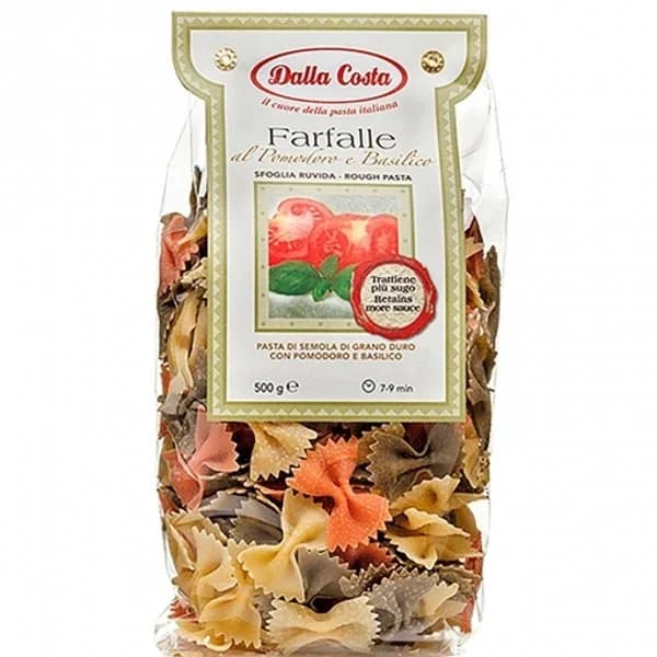 Farfalle Tricolore DALLA COSTA, paquete 500 g - 0.5 kg - Imagen del producto en Findit