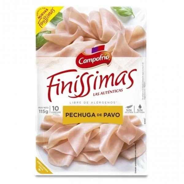 Pechuga de pavo en lonchas 115 g - 0.12 kg - Imagen del producto en Findit