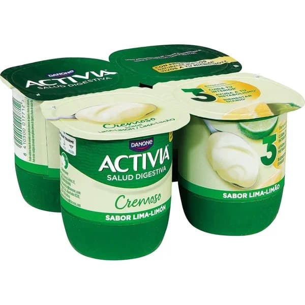 Yogur Activia Bífidus Cremoso Lima Limón 0% 4 x 11 - 0.46 kg - Imagen del producto en Findit